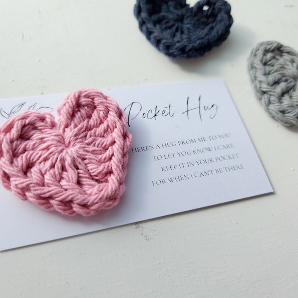 Crochet Hearts | Pocket Hug | Friendship Gift