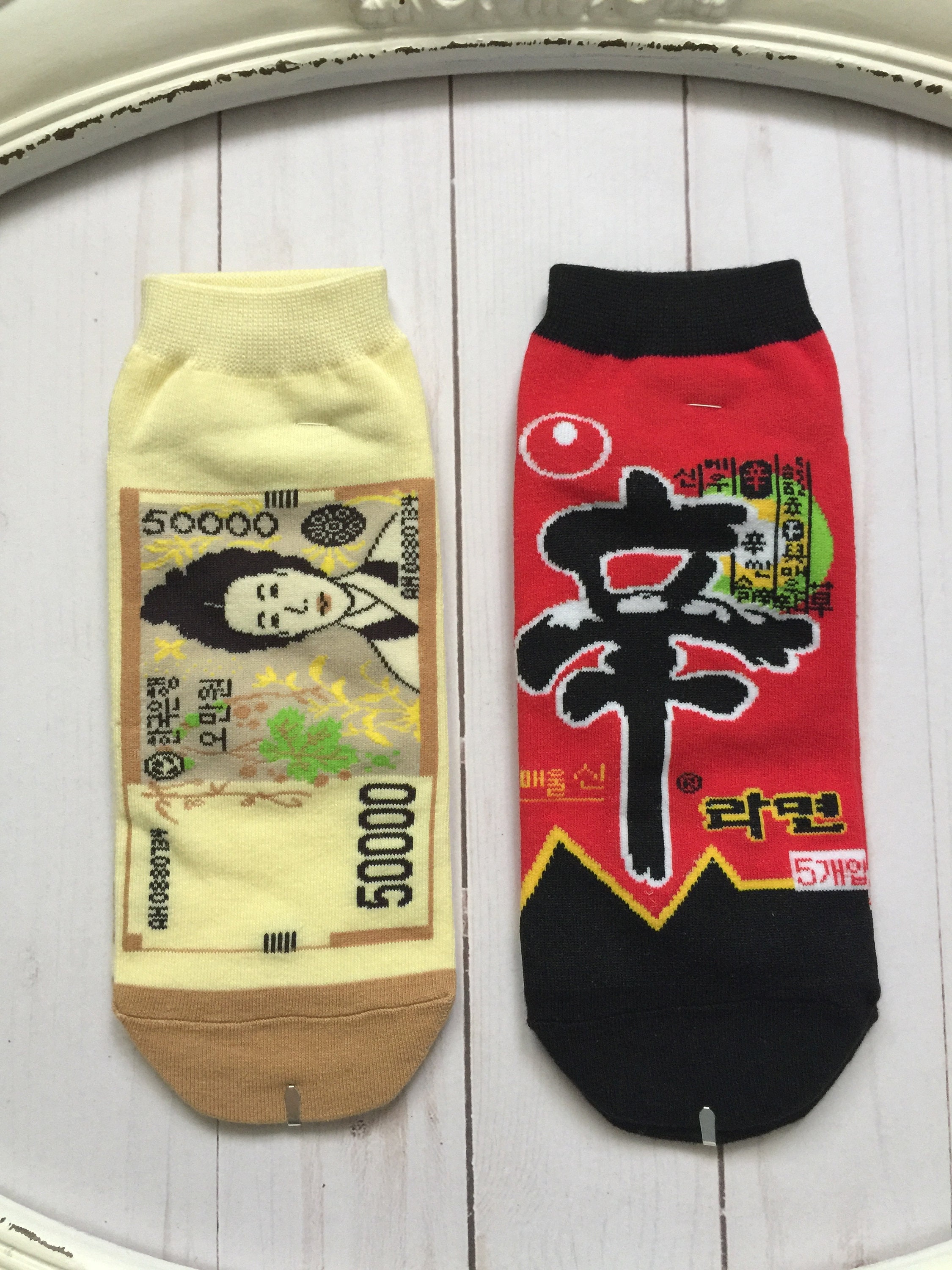 Korean Socks Fun Ankle Socks Shin Ramen Fast Food Noodles Etsy