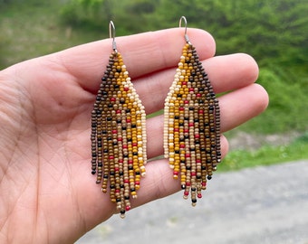 Big Brown Trout Dusters, Fishing Gift, Handmade Earrings
