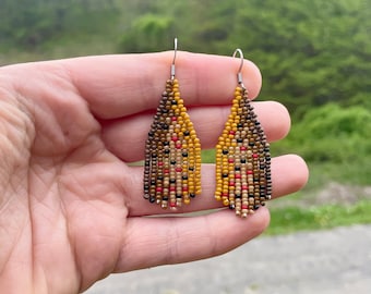 Mini Brown Trout Earrings, Fishing Gift
