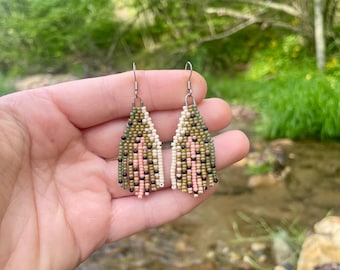 Mini Rainbow Trout Earrings, Fishing Gift