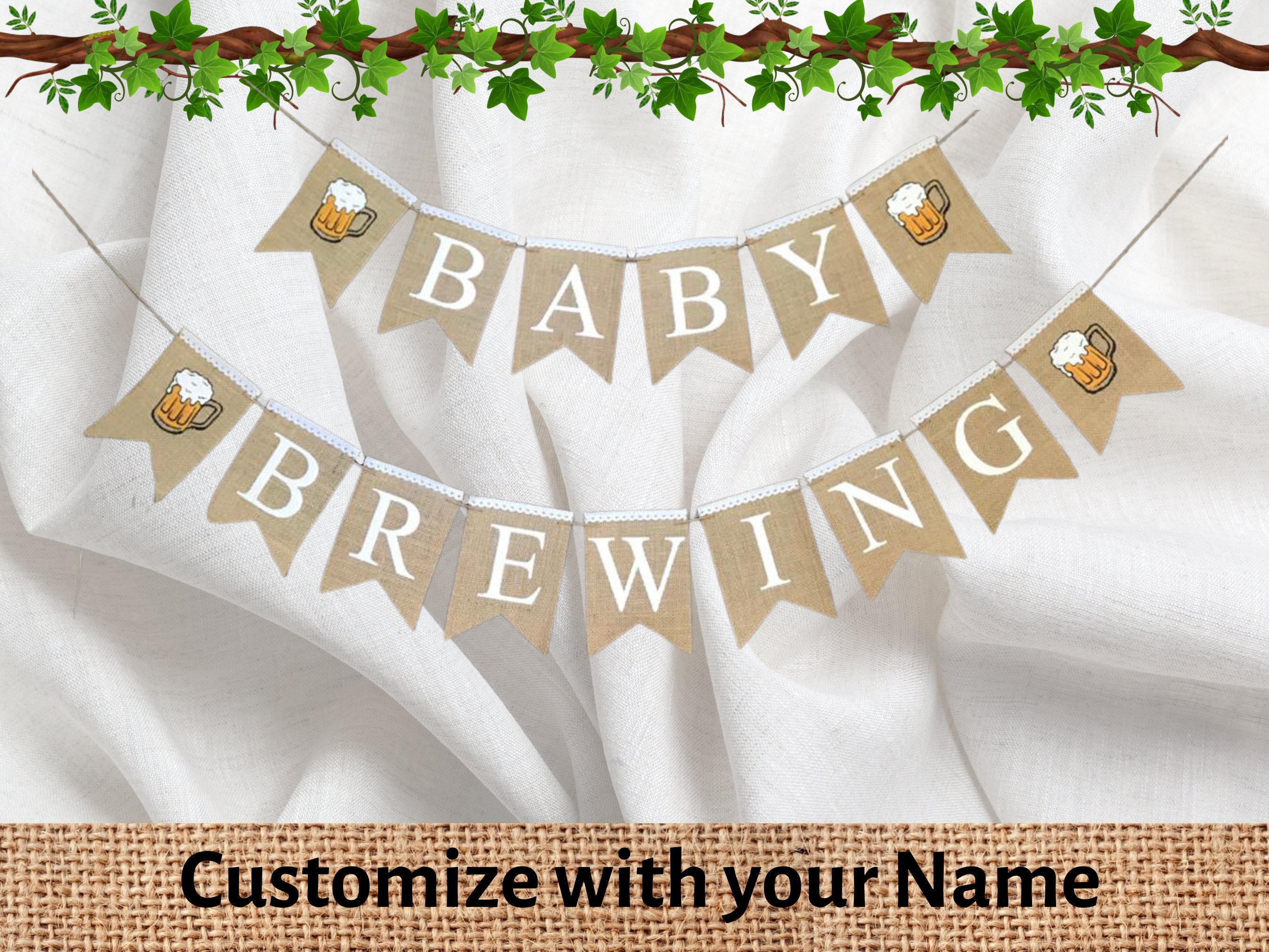 A Baby is Brewing Banner Baby Brewing Decorations A Baby is | Etsy