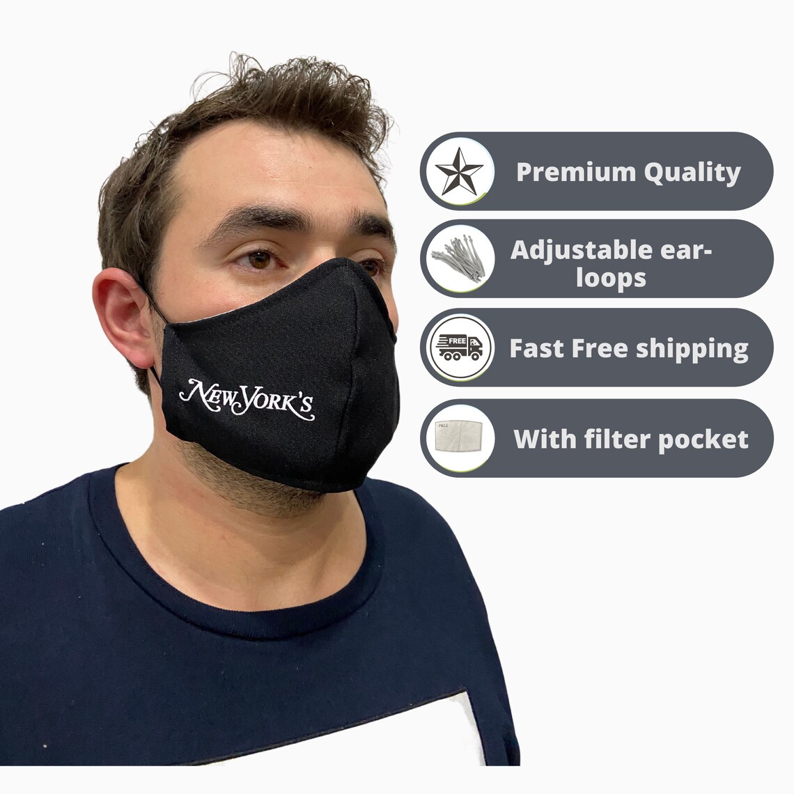 Custom made face mask Bulk with text or Religious Church Etsy