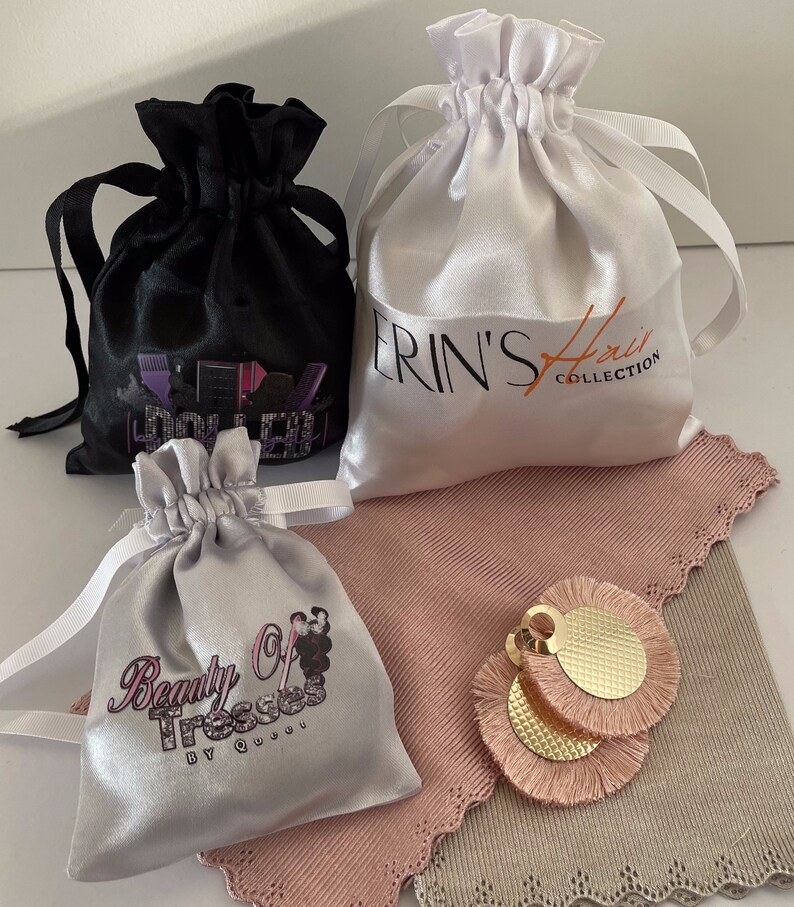 satin bolsas with logo wholesale