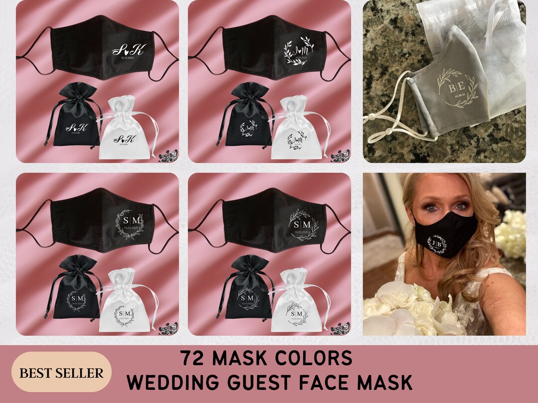 WEDDING FACE MASKS Wedding Guests Favors Gift Ideas 2021 Etsy
