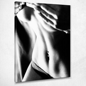 ❤️ abstract beeld stalen lichaam sexy meisje moderne foto afdrukken op canvas asn7