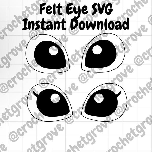 Felt Eye SVG Instant Download.