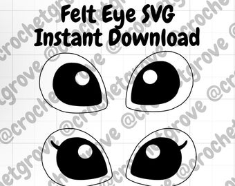 Felt Eye SVG Instant Download.