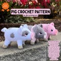 Pig Crochet Pattern | Amigurumi Pig Plush | Yorkshire, Hampshire & Gloucestershire Old Spot Breeds | Farm Animal CrochetGrove Pattern