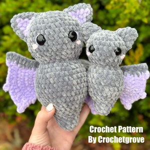 Crochet Amigurumi Bat Pattern Crochetgrove, Crochet Bat, Small Crochet Bat, Baby Bat Crochet Pattern