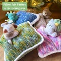 Pillow Pals Crochet Pattern by CrochetGrove – Unicorn, Bear, Cow & Dragon Amigurumi Pillow Designs