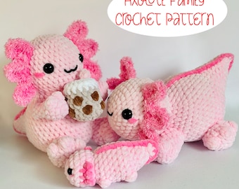 Axolotl Family Crochet Pattern