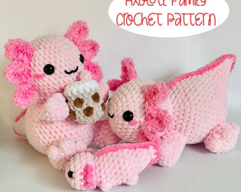 Axolotl Family Crochet Pattern