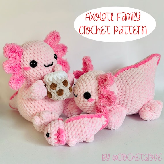 Axolotl Family Crochet Pattern - Etsy