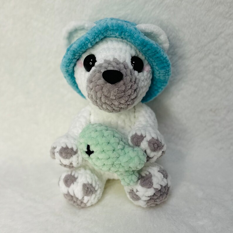Crochet Bear pattern, Polar Bear, Panda Bear, Bee hive, Bucket Hat, Bamboo, Fish, Crochet Patterns, Amigurumi Crochet Pattern, Low Sew Croch image 9