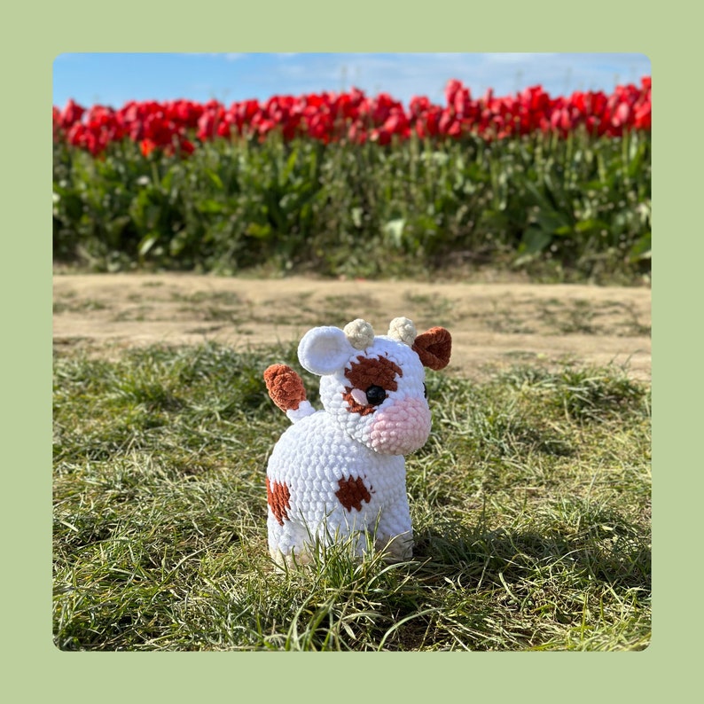 Patrón de crochet de vaca, patrón de crochet de vaca Highland, crochetgrove imagen 5