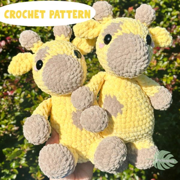 Giraffe Crochet Pattern Häkelanleitung, sitzende Giraffe, stehende Giraffe