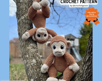 Häkelanleitung für einen Affen | Amigurumi-Anleitung | Digitaler PDF-Download von CrochetGrove