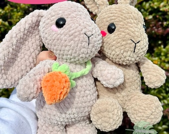 Bunny Crochet Pattern: Plush Stuffed Animal (PDF Pattern)