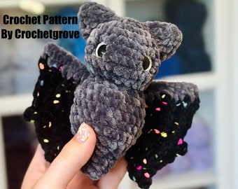 Crochet Amigurumi Small Bat Pattern Crochetgrove, Crochet Bat, Small Crochet Bat, Baby Bat Crochet Pattern