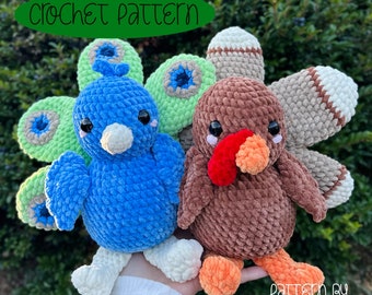 Peacock And Turkey Crochet Pattern