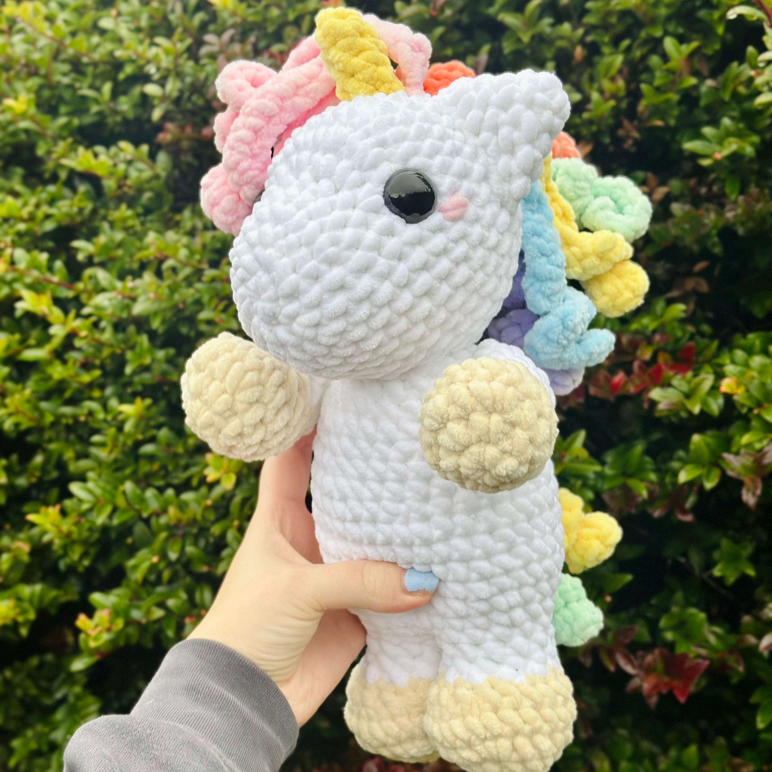 ユニコーンのかぎ針編みパターン：あみぐるみスタイル（PDFパターン