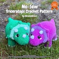 Triceratops No Sew Crochet Pattern – Dinosaur Amigurumi PDF by CrochetGrove product logo