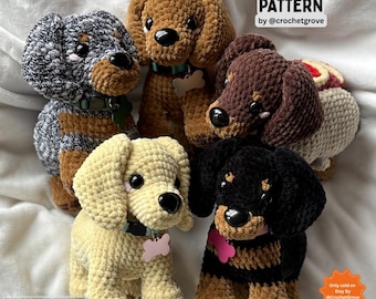 Dachshund Dog Crochet Pattern | Amigurumi Puppy Pattern | Digital PDF Download