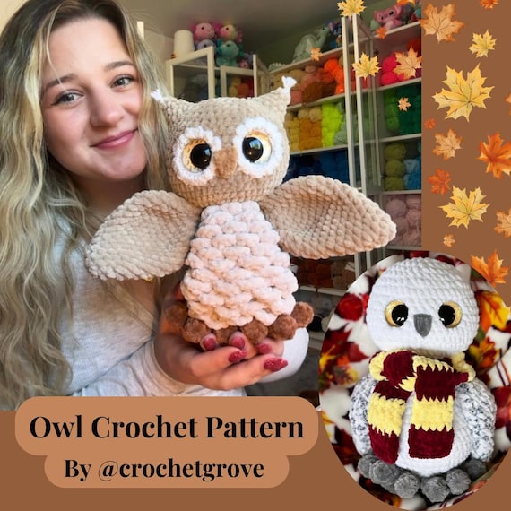 Owl Crochet Pattern, Low Sew Pattern, Crochetgrove - Etsy Canada