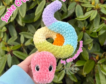 No-Sew Crochet Snake Pattern - Easy Beginner-Friendly PDF Crochetgrove