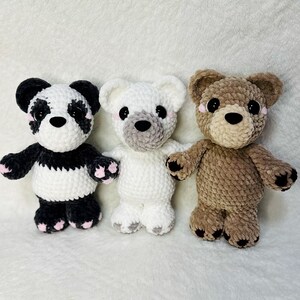 Crochet Bear pattern, Polar Bear, Panda Bear, Bee hive, Bucket Hat, Bamboo, Fish, Crochet Patterns, Amigurumi Crochet Pattern, Low Sew Croch image 7