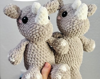 Rhino Crochet Pattern crochet pattern, sitting Rhino, standing Rhino