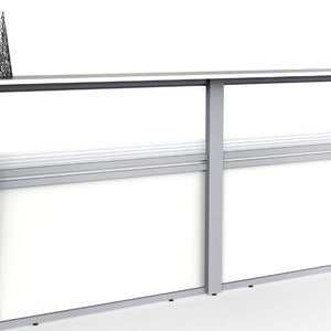 Double Straight Acrylic Reception Desk with Counter