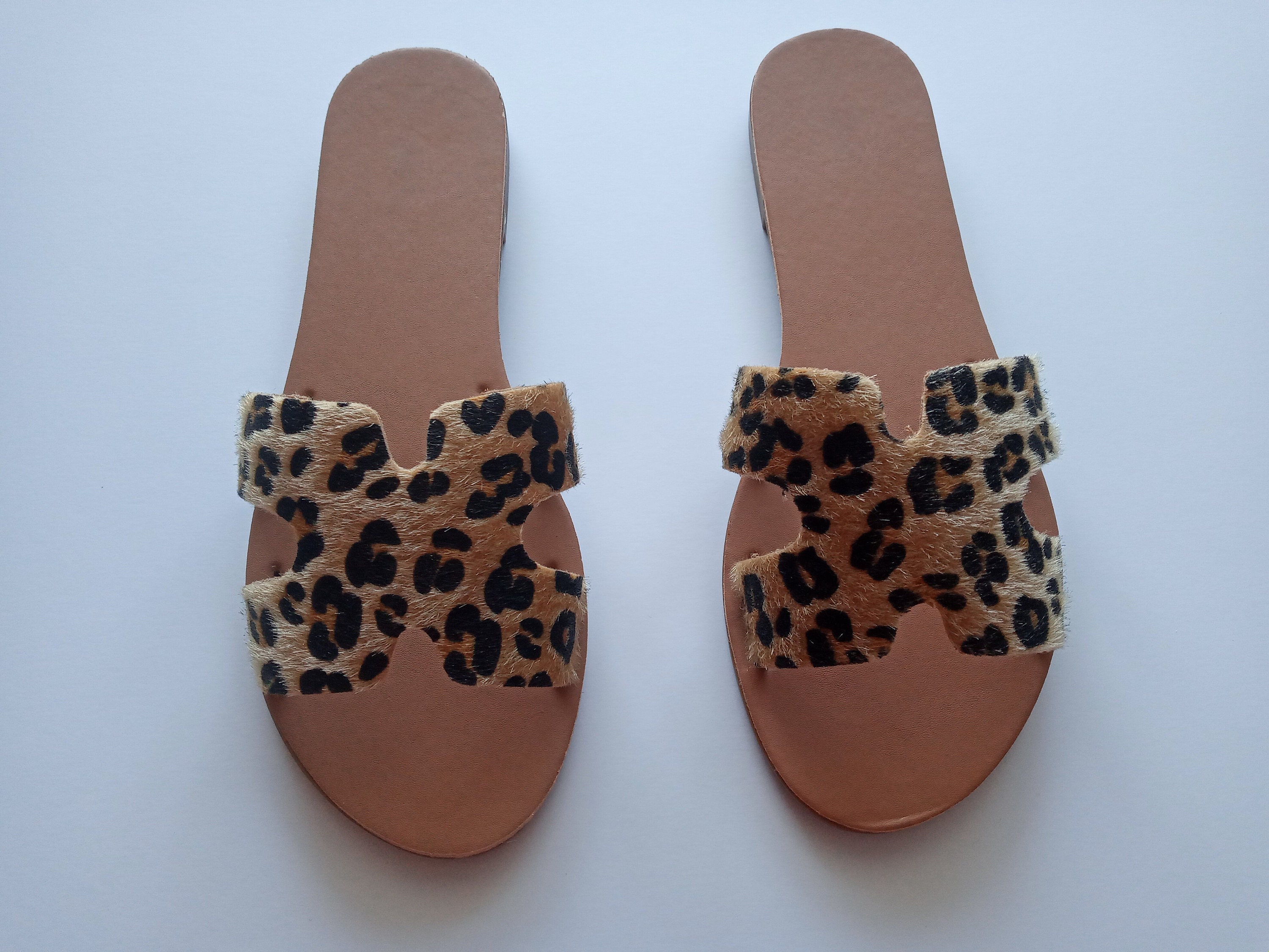 Women Leopard Pattern Toe Ring Thong Sandals, Fashion Summer Flat Sandals |  SHEIN USA