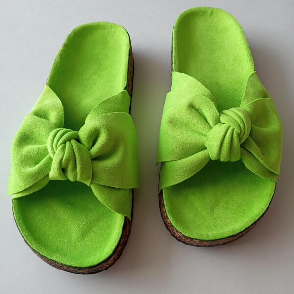 schuh green sandals
