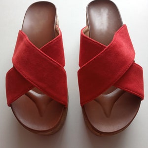 Slide in Sandal New, Red Color &quot;Pick your  Size&quot;.