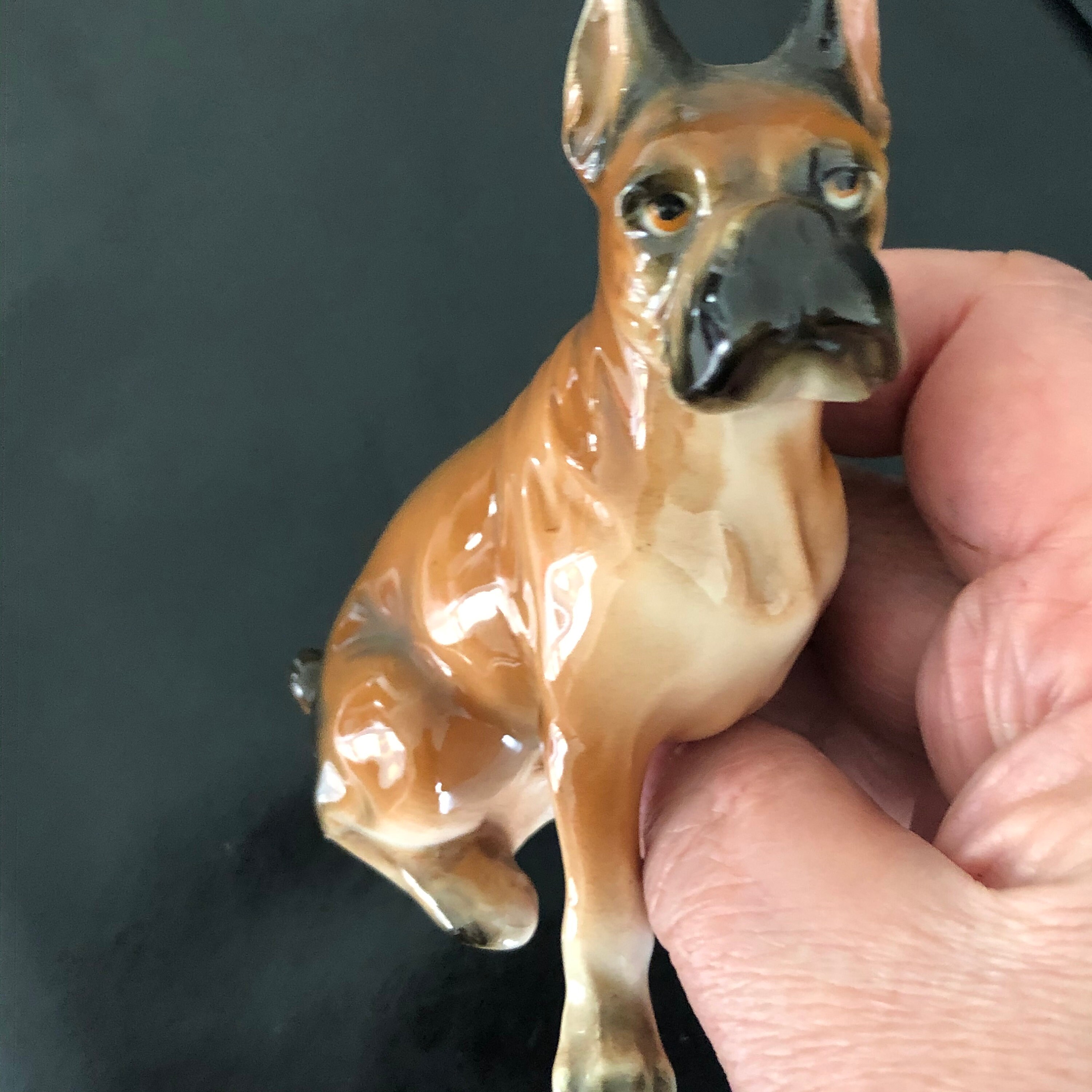 Pair of boxer dog ornaments. Etsy