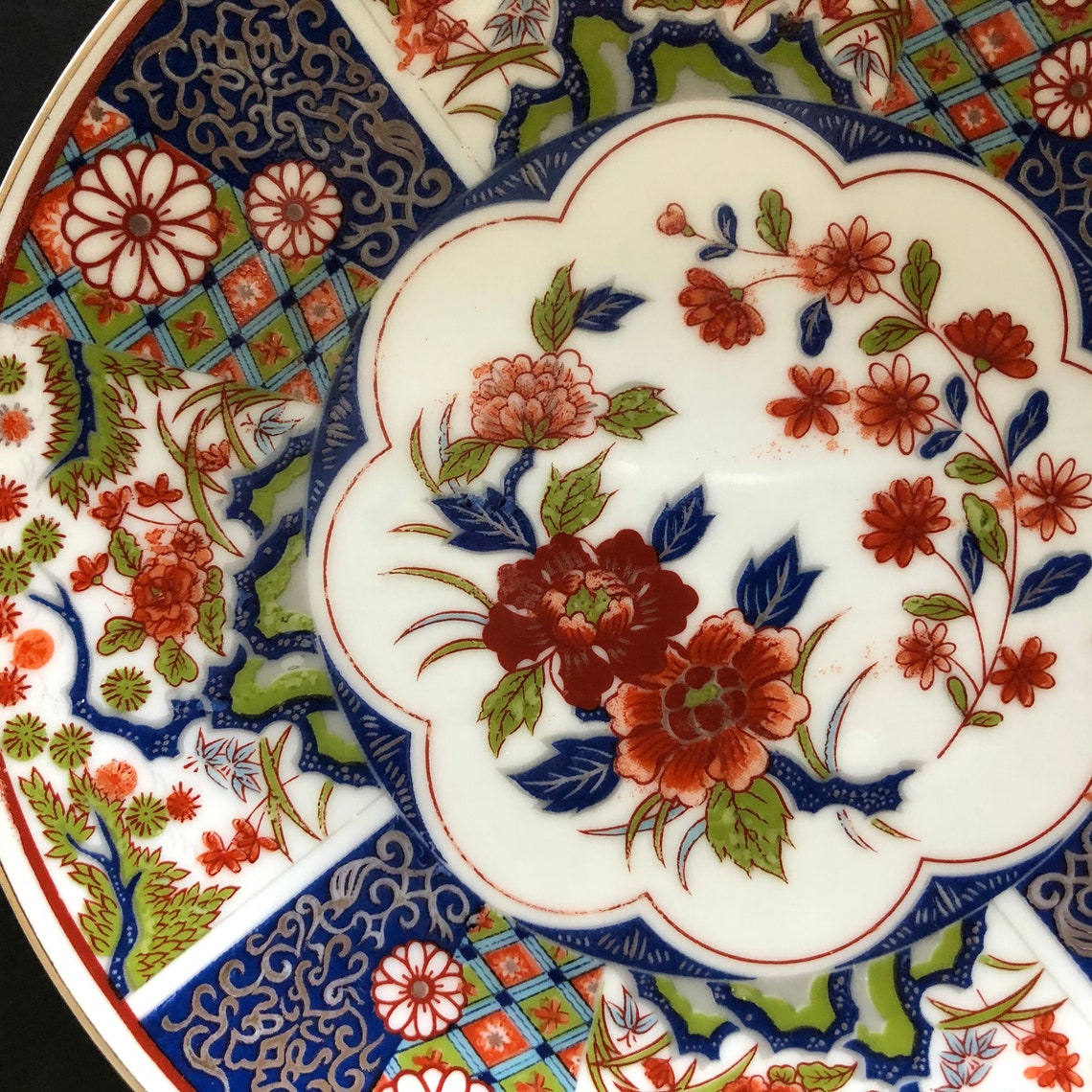 Two vintage Japanese Imari style plates Etsy