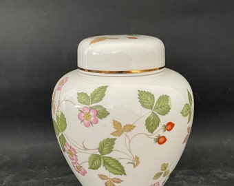 Wedgewood pot met deksel Aardbeienpatroon