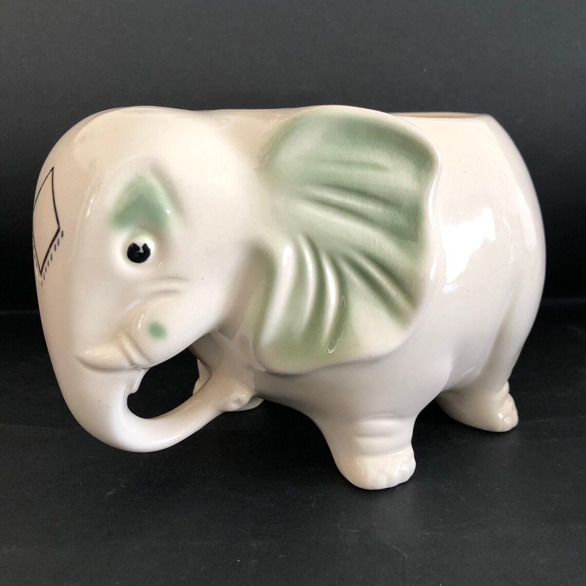 Ceramic elephant planter for indoors Etsy