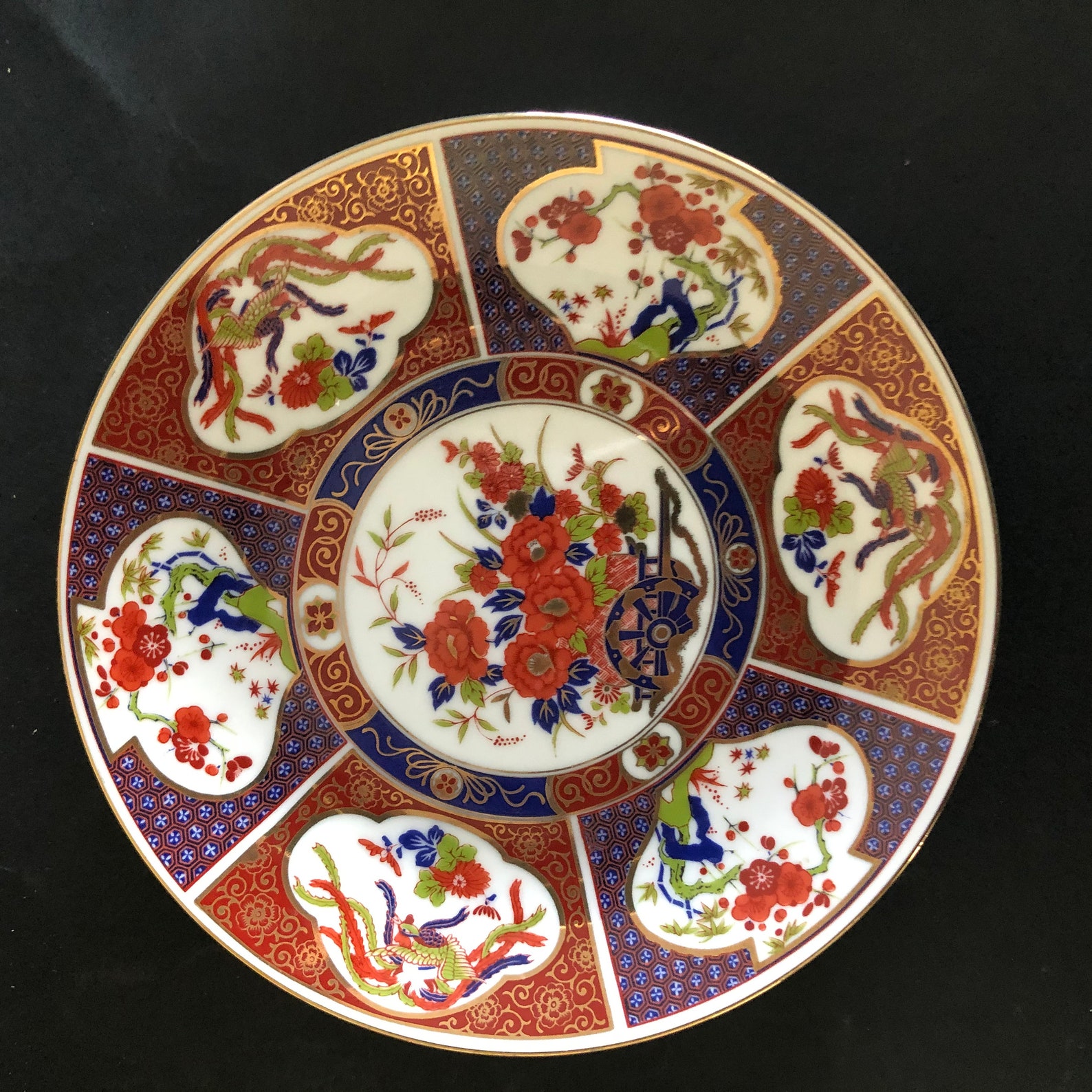 Two vintage Japanese Imari style plates Etsy