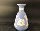 Small blue Wedgewood conical jasperware vase.