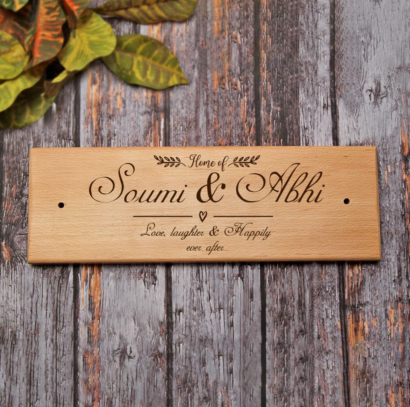 Wooden Name Plate Etsy