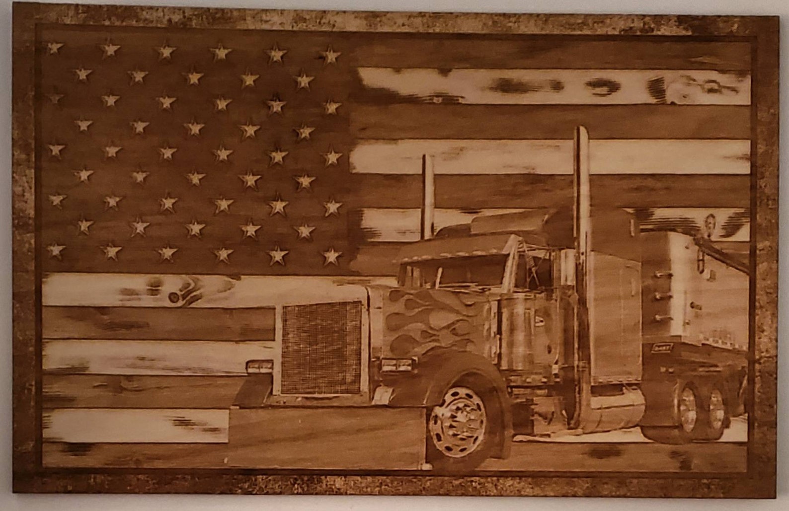 Glowforge Digital Laser Ready Design File - Tractor Trailer American ...