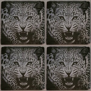 Glowforge laser ready file Wildcat Slate Coaster engraving