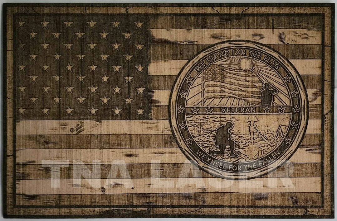 Glowforge Digital Laser Ready Design File - Military Kneel American ...