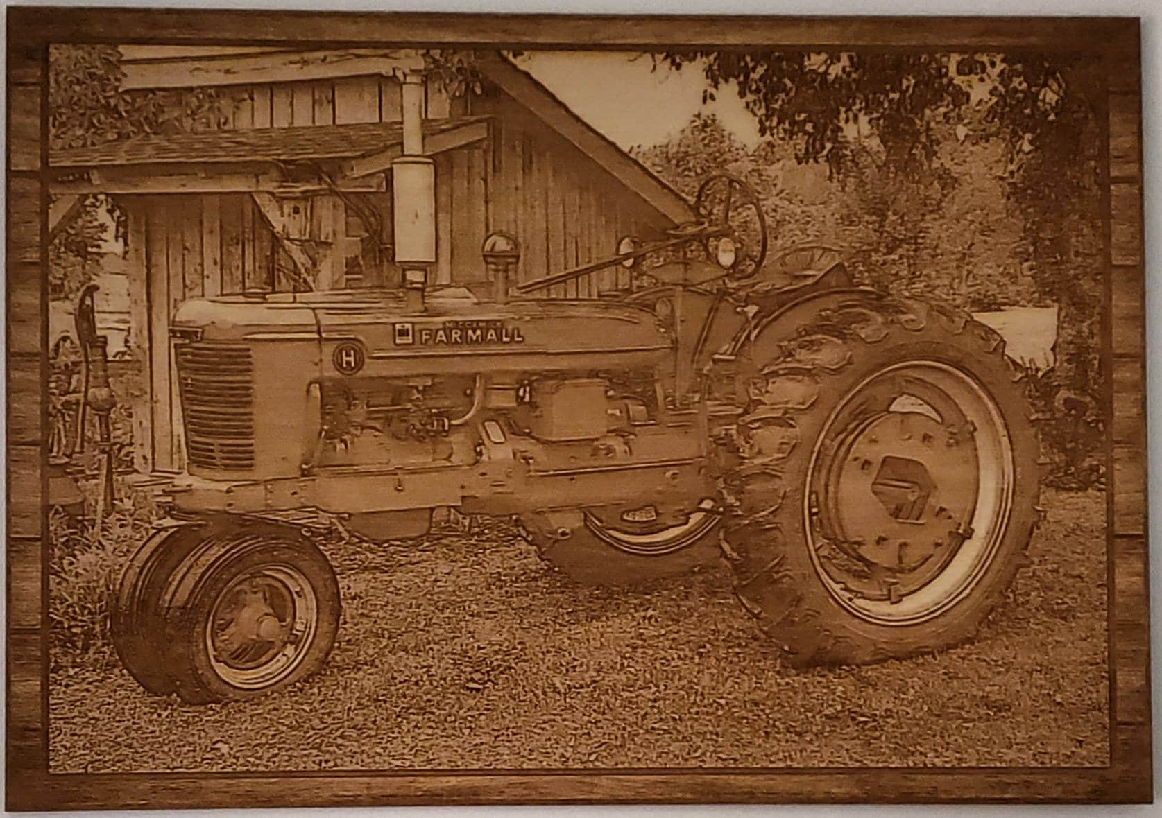 Glowforge Digital Laser Ready Design File - Vintage Farm Tractor - Wood ...