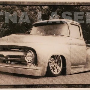 Glowforge Digital Laser Ready Design File - F100 Classic Truck- Acrylic Engrave File - SVG - PNG - Ford - Antique - Rod - Custom - Low Rider