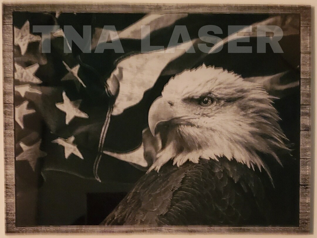 Glowforge Digital Laser Ready Design File - American Eagle Flag Painted ...