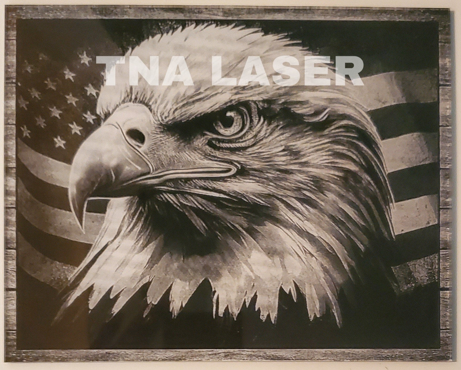 Glowforge Digital Laser Ready Design File - Eagle American Flag Painted ...
